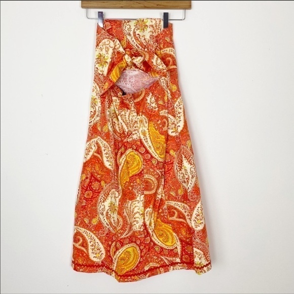 VTG Y2K VS MODA International Paisley Floral Strapless Open Back Dress Trendy - Picture 5 of 9